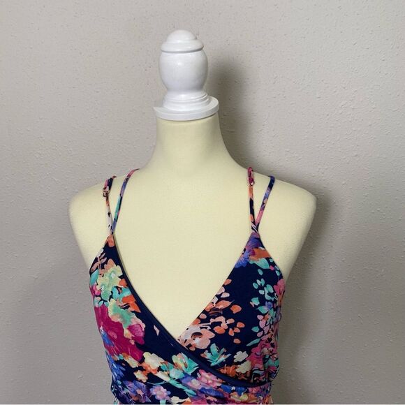1.4.3 Story by Line Up Floral Muticolor Wrap Front Maxi Dress Women's Size Small - Picture 8 of 14